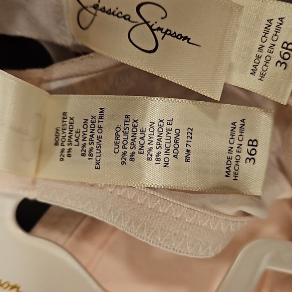 💕JESSICA SIMPSON💕 Wirefree Bras (2 Pack) Pink Floral & Gray 36B NWT - Picture 15 of 16